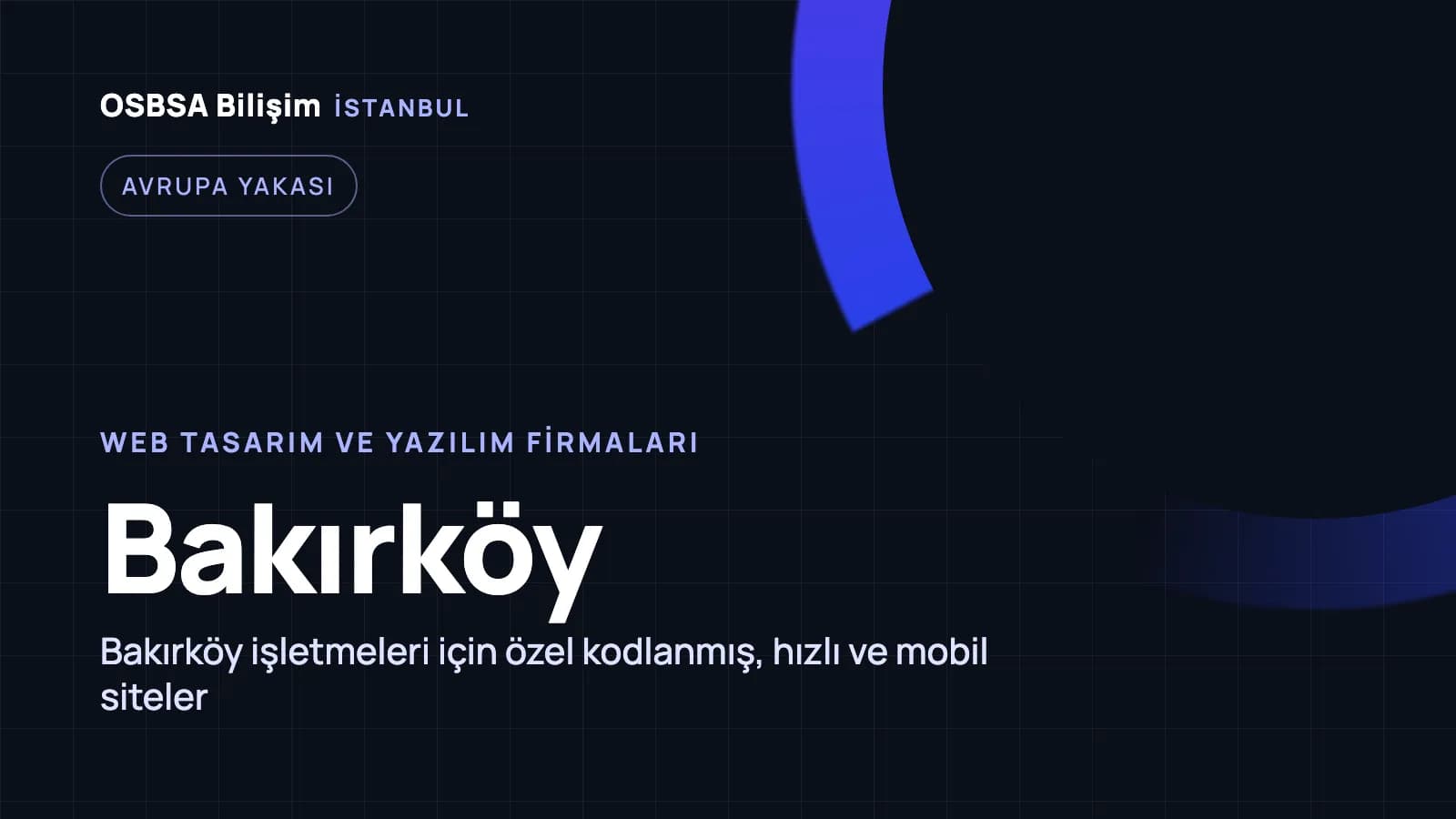 Bakırköy web tasarım firmaları, Bakırköy web yazılım ajansı
