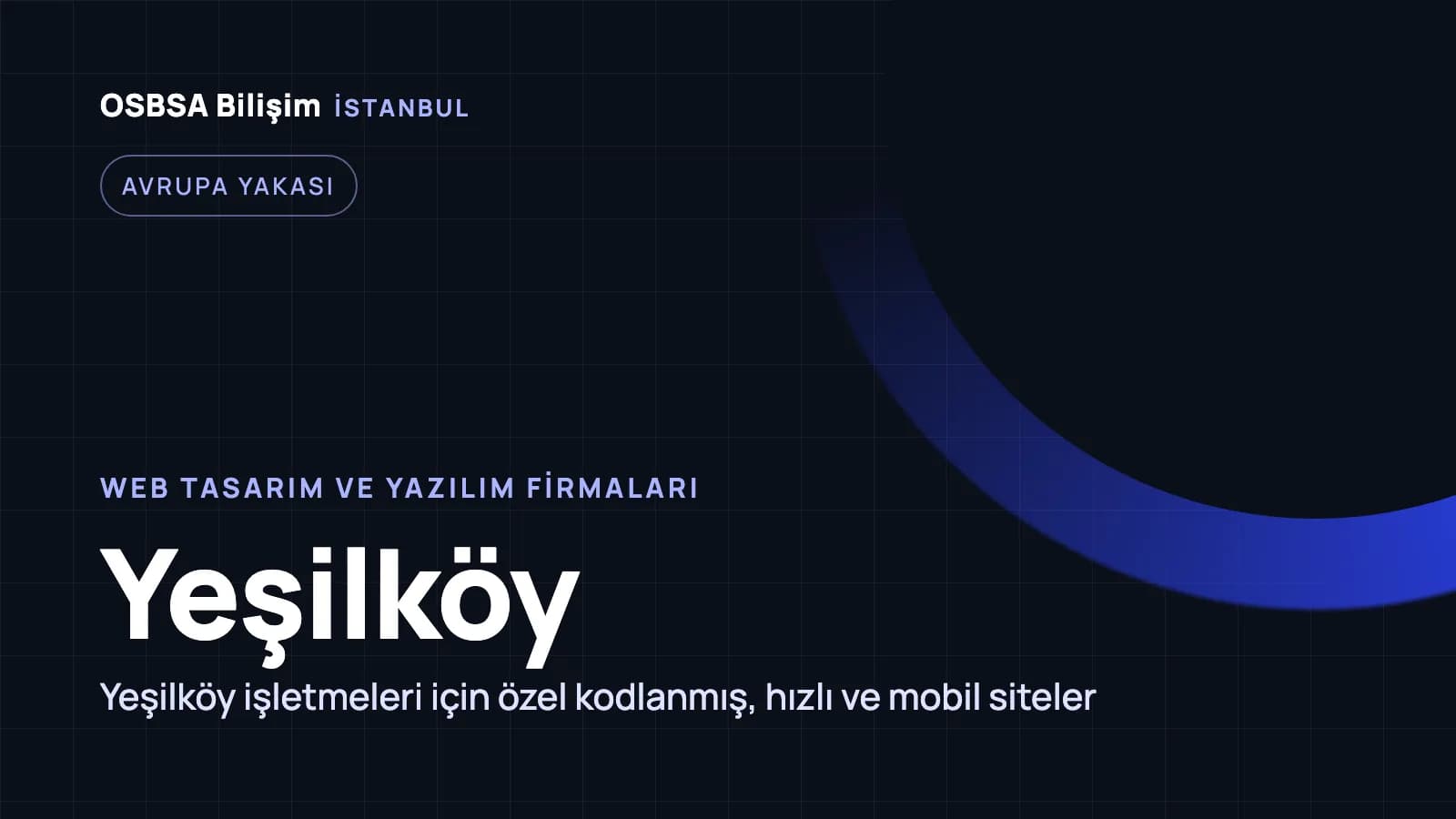 Yeşilköy web tasarım firmaları, Yeşilköy web yazılım ajansı