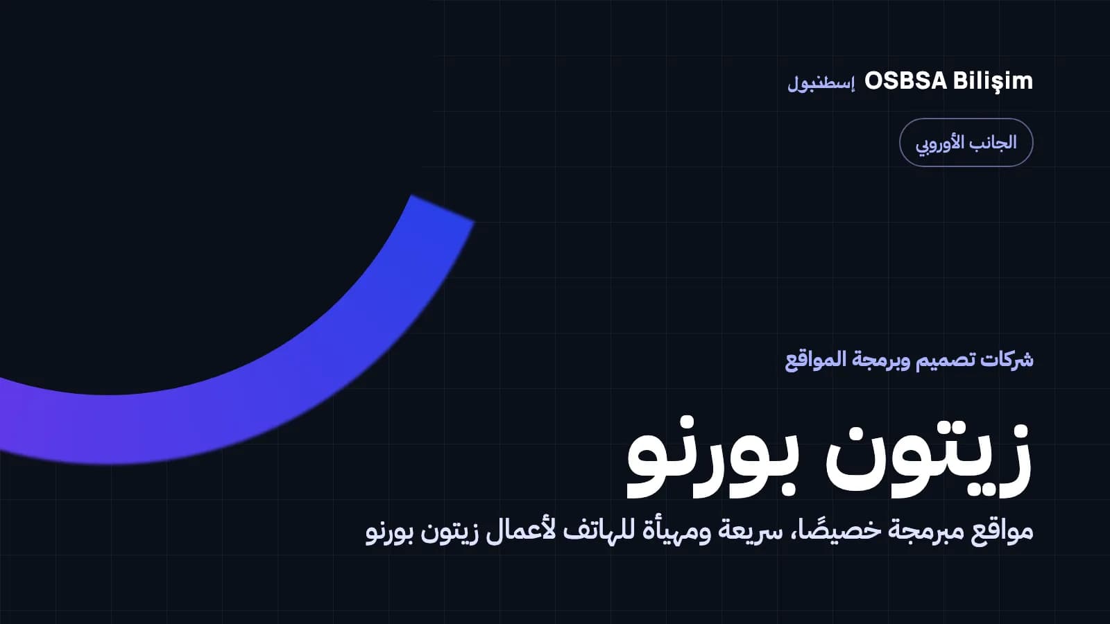 شركات تصميم المواقع في زيتين بورنو، وكالة برمجة مواقع في زيتين بورنو