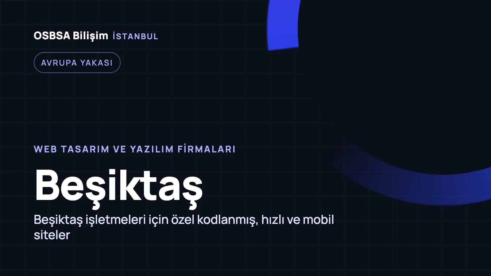 Beşiktaş web tasarım firmaları, Beşiktaş web yazılım ajansı