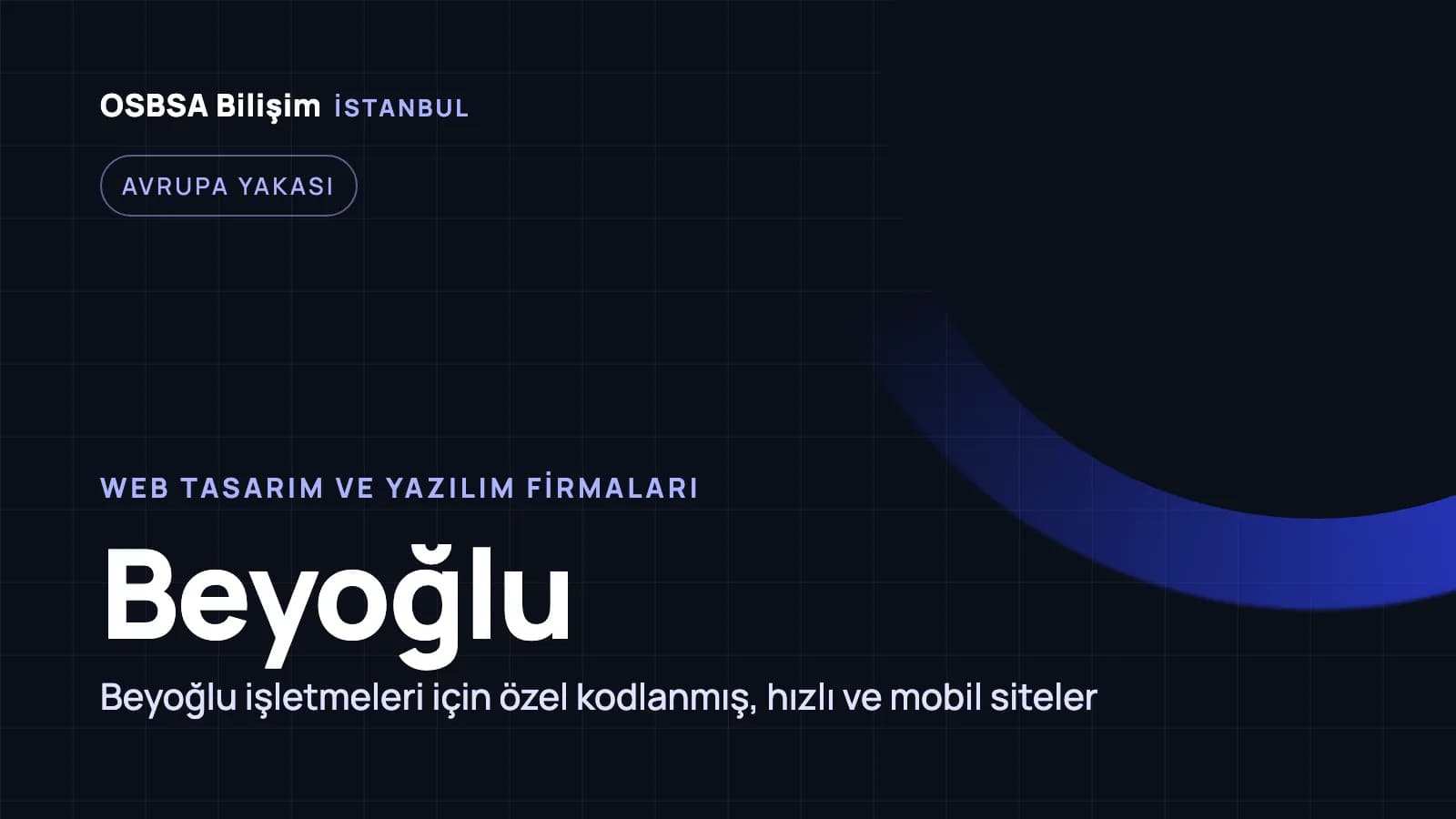 Beyoğlu web tasarım firmaları, Beyoğlu web yazılım ajansı