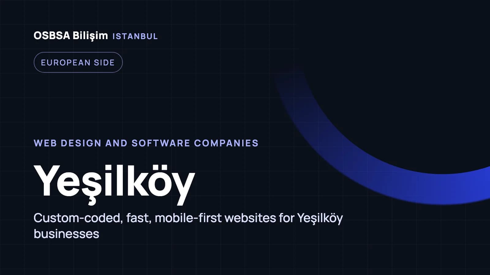 Yeşilköy web design companies, Yeşilköy web software agency