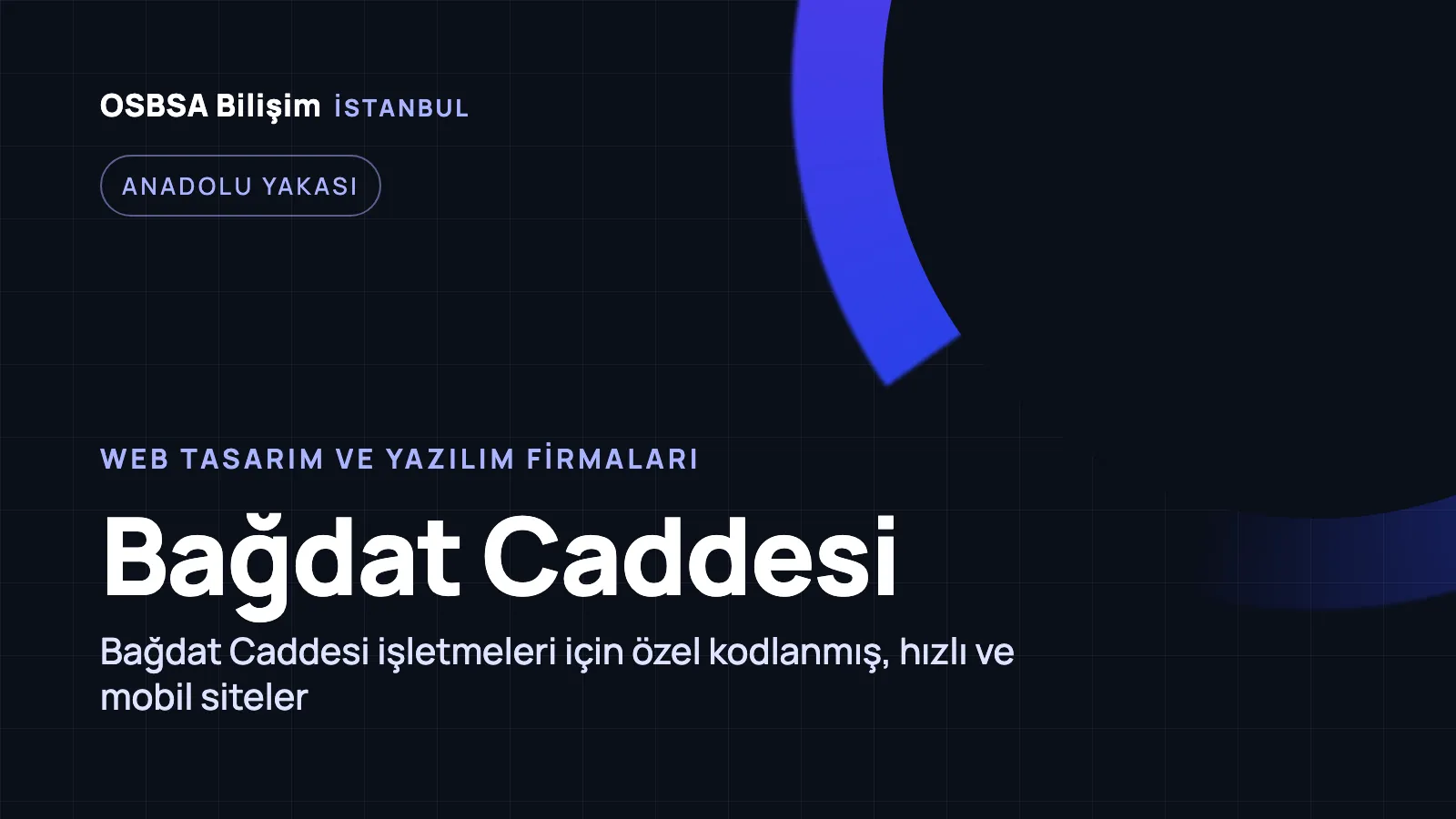 Bağdat Caddesi Web Tasarım - OSBSA Bilişim