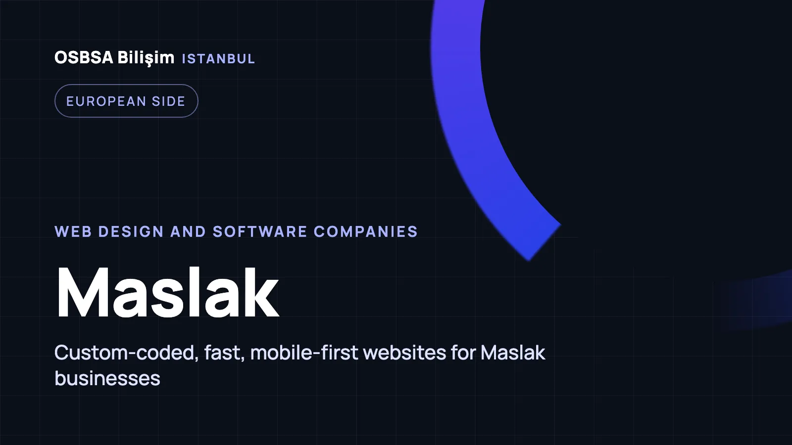Maslak Web Design - OSBSA Bilişim